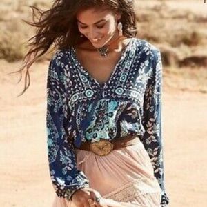 Spell Pandora night garden boho blouse S